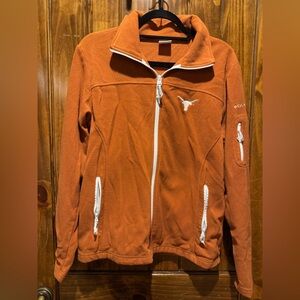 Orange Fleece Jacket with Longhorn Logo
